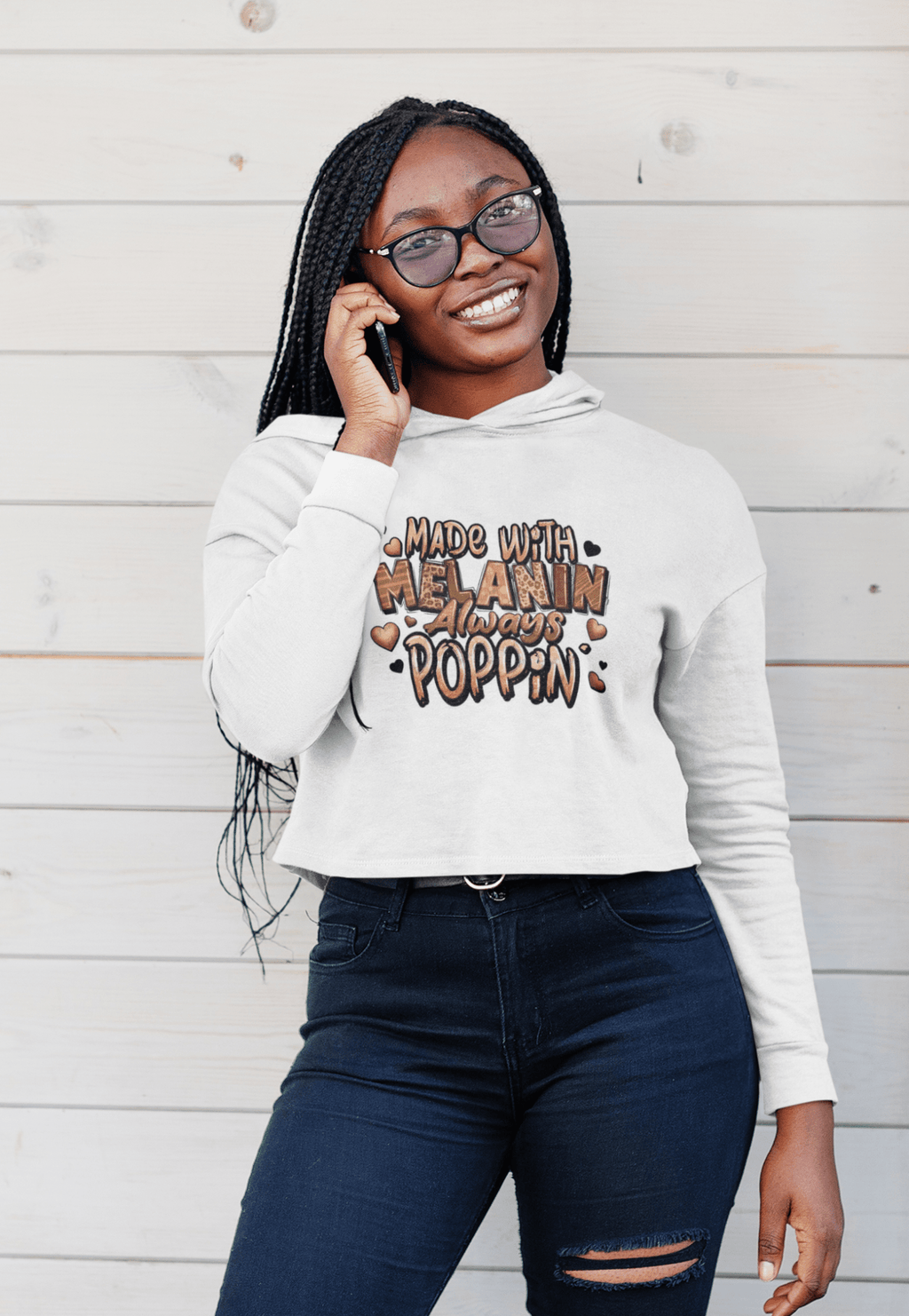 "Made With ,elanin" Hoodie - Motion Tees